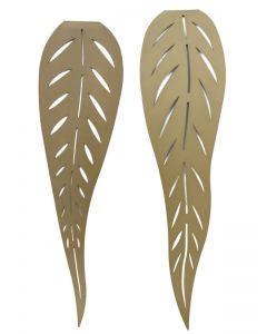 Dekoblätter, 2er-Set, gold