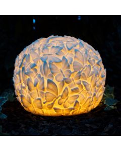 Leuchtkugel "Schmetterling", klein, Kunststein
