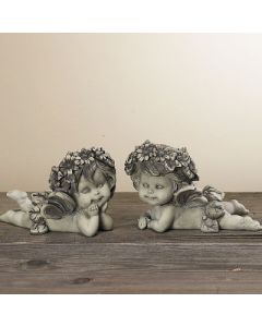 Elfenpaar "Lalula", liegend, 2-fach sortiert,Resin