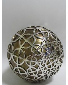 Dekokugel "Zodiac", silber/gold, Resin