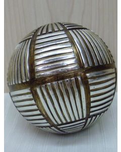 Dekokugel "Glava", silber/gold, Resin