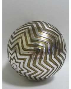 Dekokugel "Estrella", silber/gold, Resin