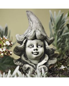 Blumenkind "Stechapfel", betonfarben, Resin