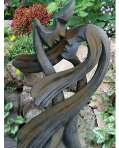 Traumpaar "AMOROSO", Steinguss, Rosteffekt