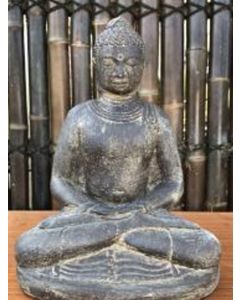 (P-SB-030EAF) Sitzender Buddha, indisch,Steinguss